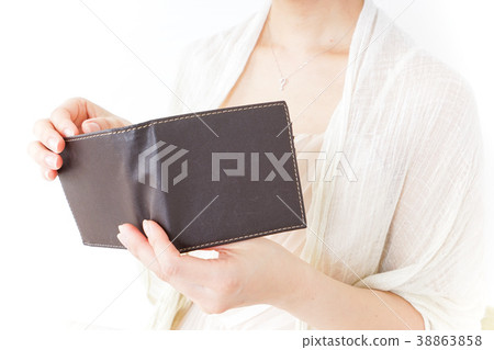Woman checking the wallet 38863858