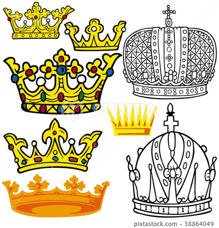 Royal Crown Set - Stock Illustration [38864049] - PIXTA