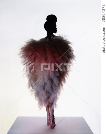 Beautiful elegant woman in luxury evening dress 38864378