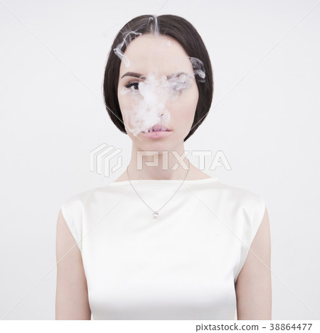 Beautiful lady smoking 38864477