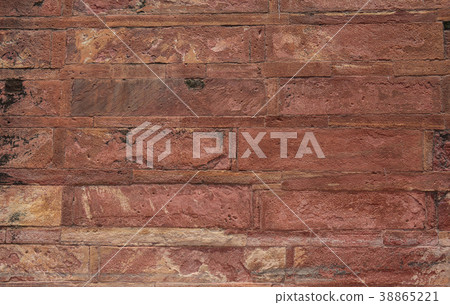 Sandstone wall of ancient fort 38865221