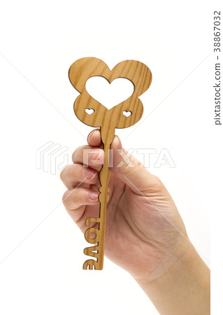 Love key on the white background Love key on the white background 38867032