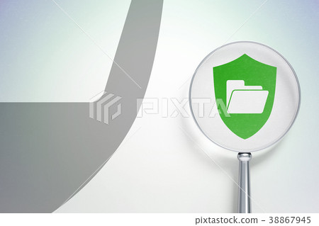 Business concept:  Folder With Shield with optica 38867945