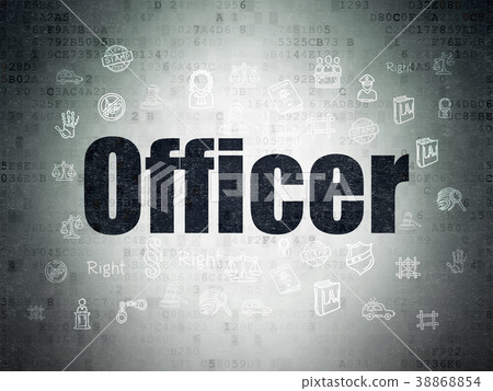 Law concept: Officer on Digital Data Paper Law concept: Officer on Digital Data Paper 38868854