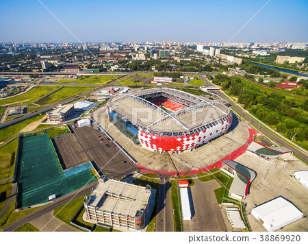 Aerial view of Spartak Stadium in Moscow Aerial view of Spartak Stadium in Moscow 38869920