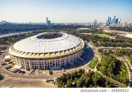 Aerial view of the Luzhniki Stadium in Moscow Aerial view of the Luzhniki Stadium in Moscow 38869922