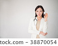 Beautiful asian woman female doctor on white 38870054