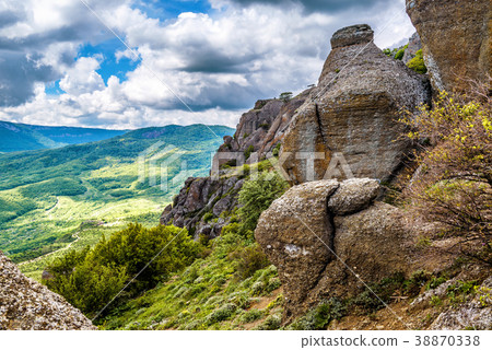 Rock formations on Demerdji mountain in Crimea Rock formations on Demerdji mountain in Crimea 38870338