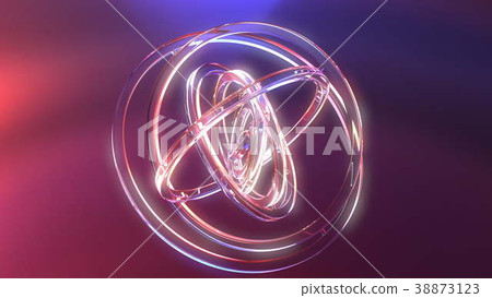 Transparent gimbal made of glass. Balance or 3D 38873123