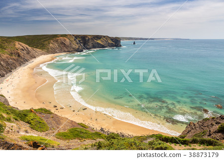 Delightful beach of Arrifana, for surfing in 38873179