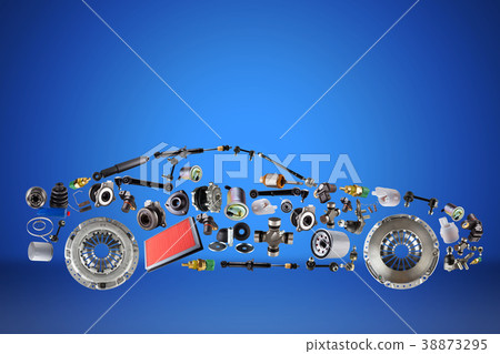 Passenger car assembled from new spare auto parts Passenger car assembled from new spare auto parts 38873295