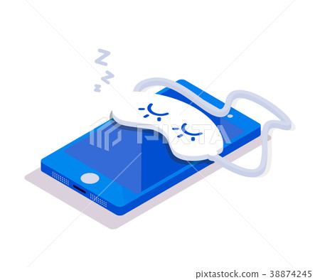 Isometric mobile phone sleep Isometric mobile phone sleep 38874245