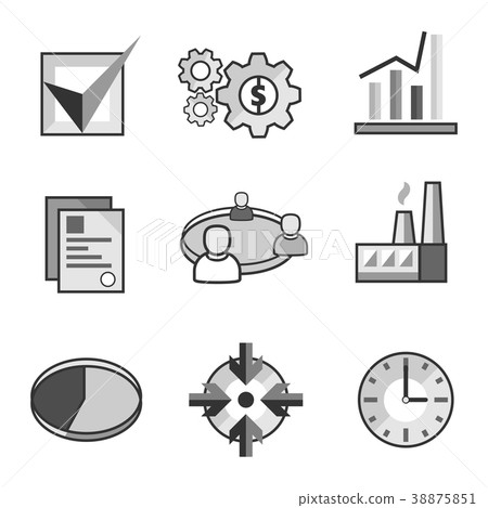 Flat Business Web Icons Flat Business Web Icons 38875851