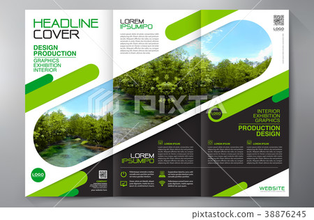 Brochure 3 fold flyer design a4 template. 38876245