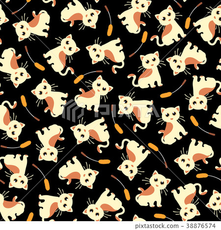 Cat and cat spoil pattern Cat and cat spoil pattern 38876574