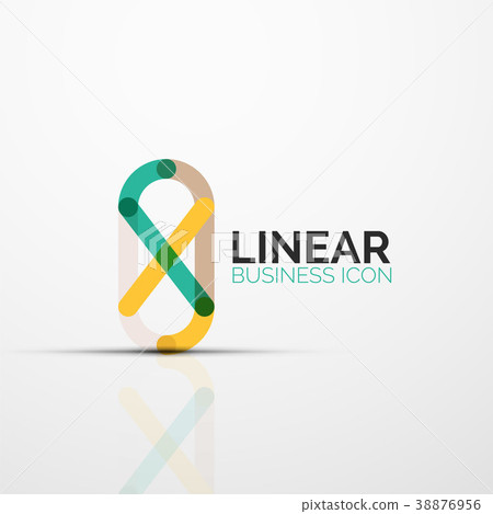 Abstract flower or star minimalistic linear icon 38876956