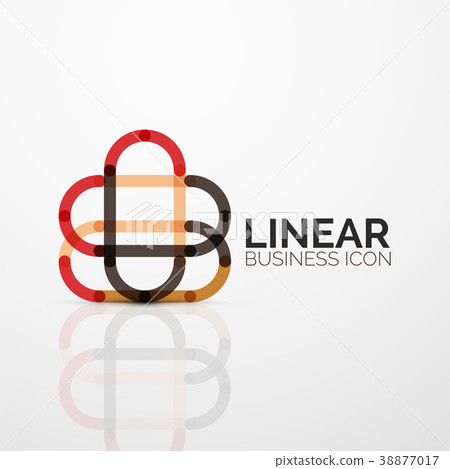 Abstract flower or star minimalistic linear icon Abstract flower or star minimalistic linear icon 38877017