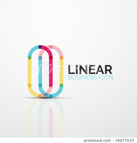 Abstract flower or star minimalistic linear icon Abstract flower or star minimalistic linear icon 38877019