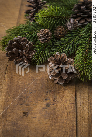 Stock photo for objects of Christmas. Christmas gift box, frame and lights and so on. 027 38878024
