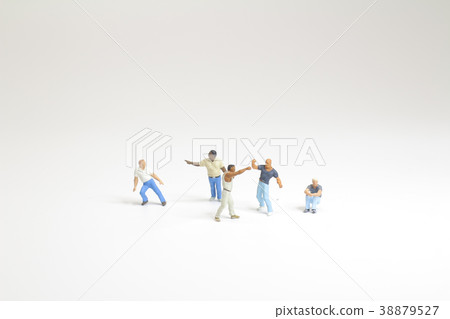a figure people punch in a martial art fight. 38879527