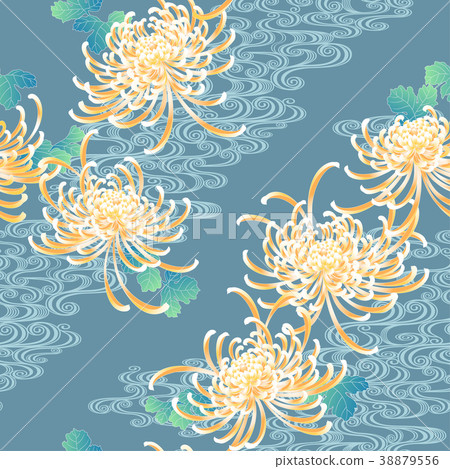 Japanese chrysanthemum pattern 38879556
