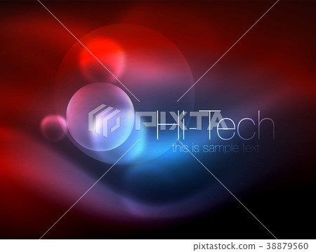 Blurred neon glowing circle, hi-tech modern bubble 38879560