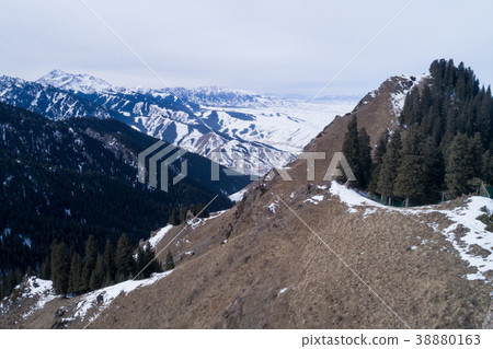 track lines on a ski slope left by a snowcat track lines on a ski slope left by a snowcat 38880163