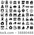 map symbol icon set 38880488