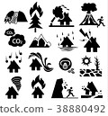 natural disaster icon set 38880492