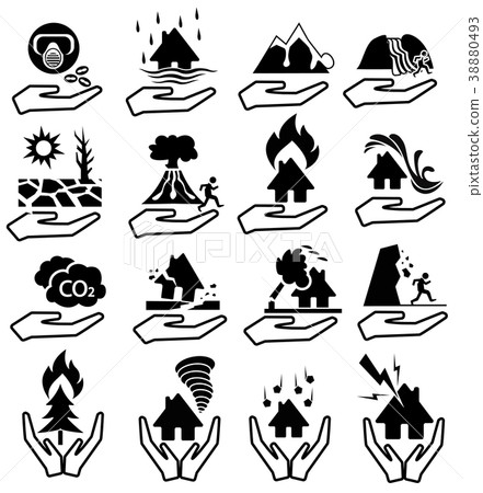 insurance natural disaster icon 38880493