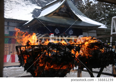 Chusonji Temple Goma smoked by snow 38881239