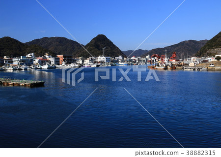 Shimoda port distant view from Shimoda castle cape 38882315