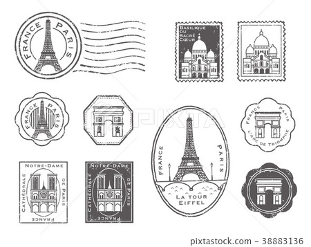 巴黎郵票設置古董風格 38883136