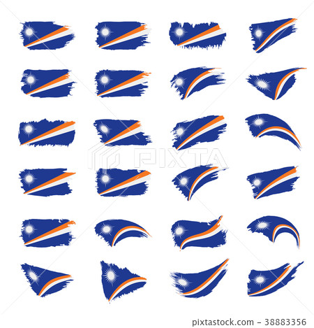Marshall Islands flag, vector illustration Marshall Islands flag, vector illustration 38883356