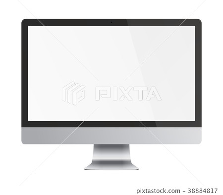 Computer monitor display with blank screen. Computer monitor display with blank screen. 38884817