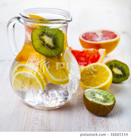 Refreshing ice cold water 38885534