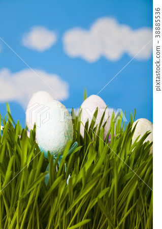 Easter greeting card. 38885536