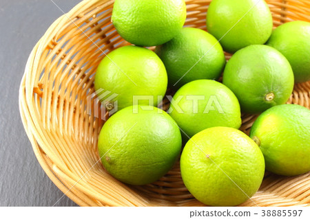 fresh lime fruits in a basket 38885597