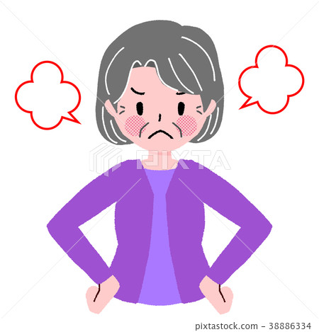 老年女性的手勢 老年女性的手勢 38886334