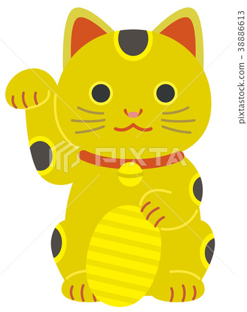 Gold beckoning cat Gold beckoning cat 38886613