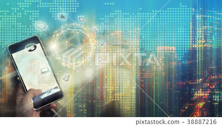 Network and Connection technology concept Network and Connection technology concept 38887216