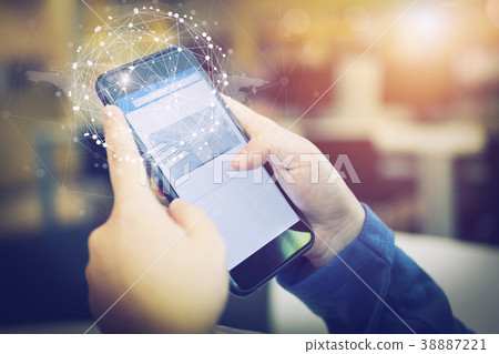 Smartphone with wireless connection 38887221