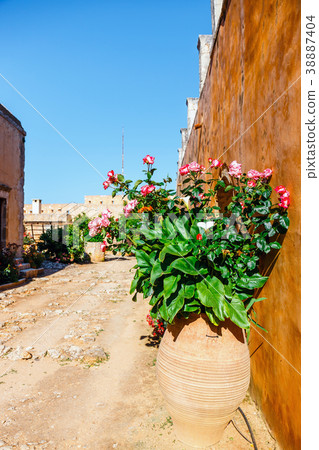 Gardens in the Basilica of Arkadi Monastery 38887404