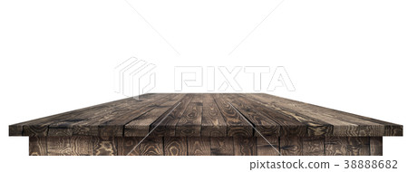Empty wooden table perspective with clipping mask Empty wooden table perspective with clipping mask 38888682