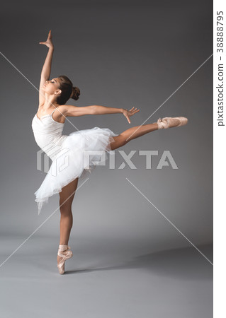 Lightweight ballerina floating in the air Lightweight ballerina floating in the air 38888795
