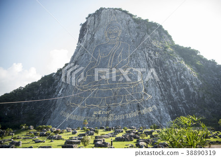 THAILAND PATTAYA BUDDHA CLIFF KHAO CHEE CHAN THAILAND PATTAYA BUDDHA CLIFF KHAO CHEE CHAN 38890319
