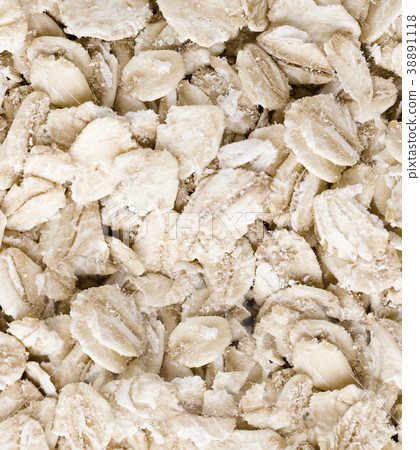 Surface coated with oatmeal flakes Surface coated with oatmeal flakes 38891118