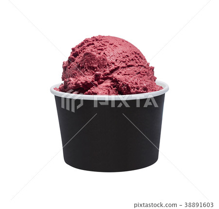 Paper Cup with ice cream isolated Paper Cup with ice cream isolated 38891603