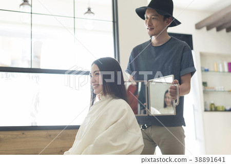 Hair salon cut check Hair salon cut check 38891641