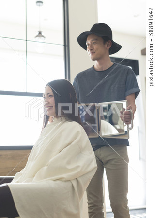 Hair salon cut check Hair salon cut check 38891642